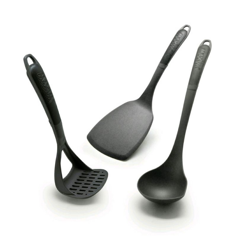 Maxim Utensil Pro 3pcs Spatula / Sutil Ladle Potato Masher Nylon Tahan Panas