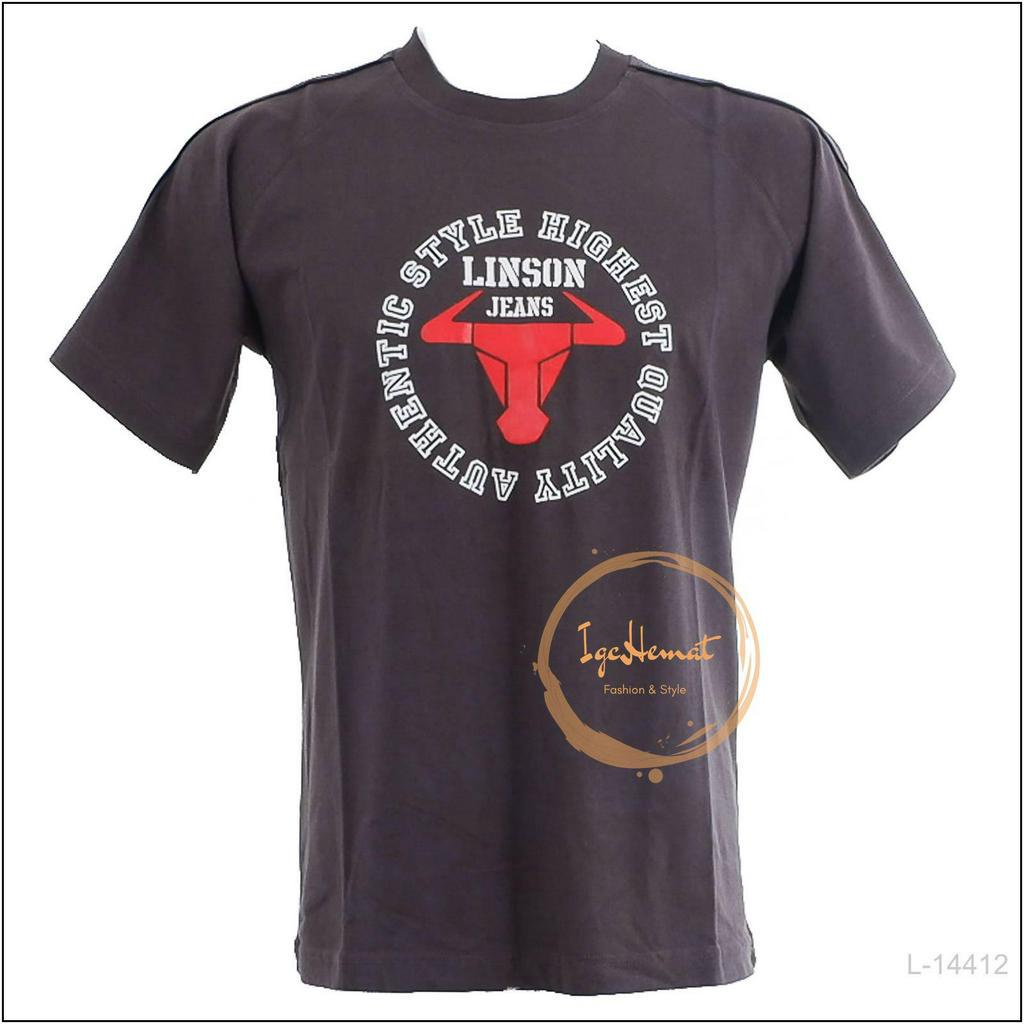 KAOS OBLONG LAKI LAKI LENGAN PENDEK ABU TUA LINSON ALL SIZE[L14412]