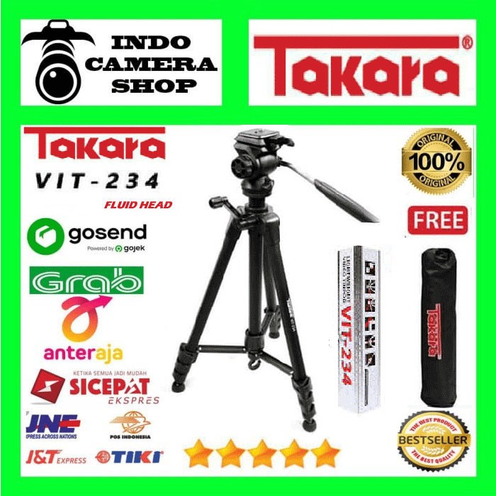 Tripod Takara VIT 234 Fluid Head + Bag Video Tripod