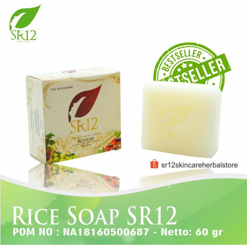 Rice Soap Sr12 / Sabun Beras / Sabun Wajah / Sabun Pemutih