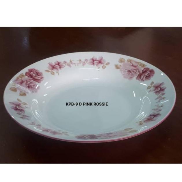 Aa38Z63 Piring Keramik Motif Bunga (1/2 Lusin) Venskistore