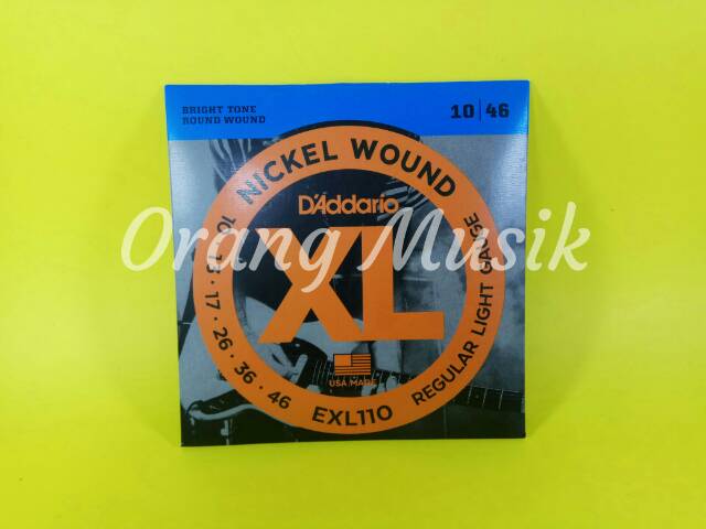 Senar Gitar Elektrik D Addario EXL110 0.10