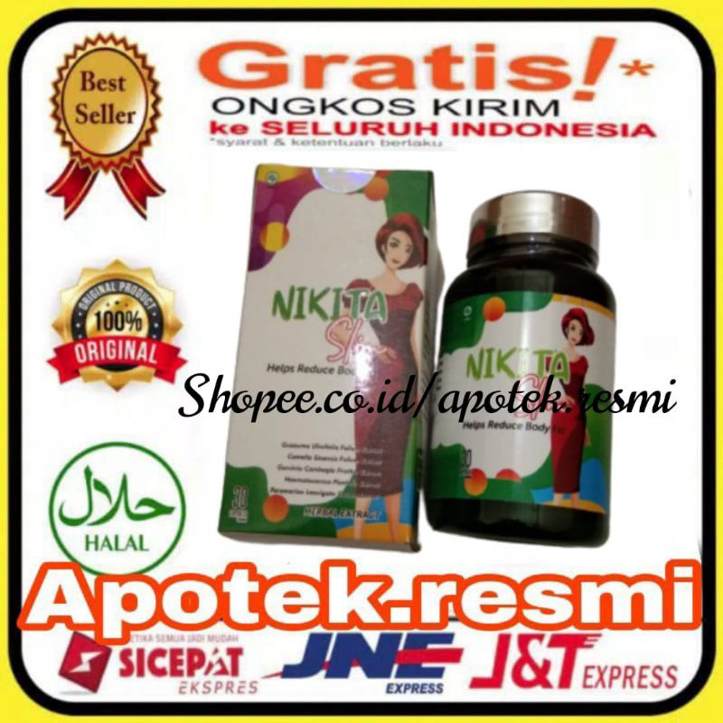 OBAT NIKITA SLIM NORMAL / EXTRA STRONG NIKITA MIRZANI ORIGINAL isi 30 kapsul PELANGSING BADAN ALAMI