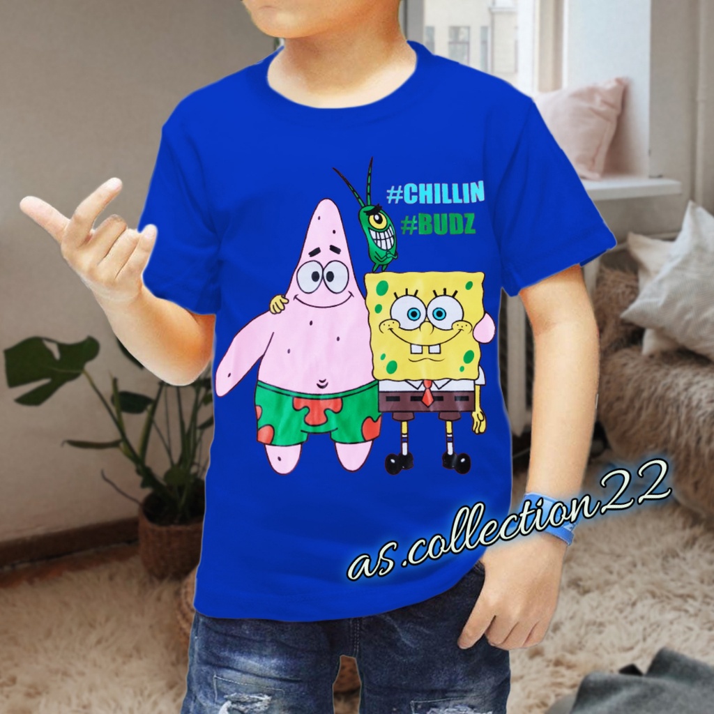 #SPONGEBOB# KAOS ANAK LAKI SPONGEBOB//USIA 1-12 TAHUN