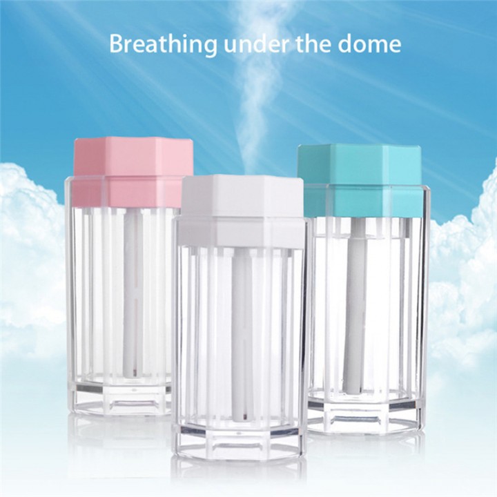 Deodorizer Car USB 7 Colors LED Light Essential Oil Humidifier - Kapasitas 90ml