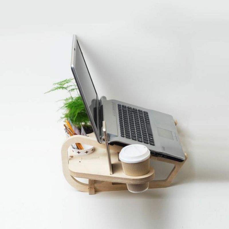 Stand Laptop Aesthetic Desain Portabel Futuristik Netbook Ipad Tablet Cocok Untuk Ruangan Anda