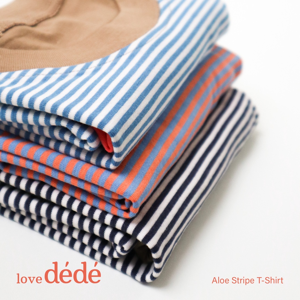 Lovedede Everyday Pocket T-Shirt  - Kaos Oblong Print Santai Bayi Anak Stripes Garis 6 bulan - 3 tahun