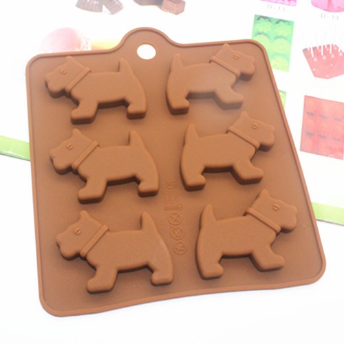 Cetakan Silikon Bentuk Anjing Kecil Untuk Coklat Jelly Pudding