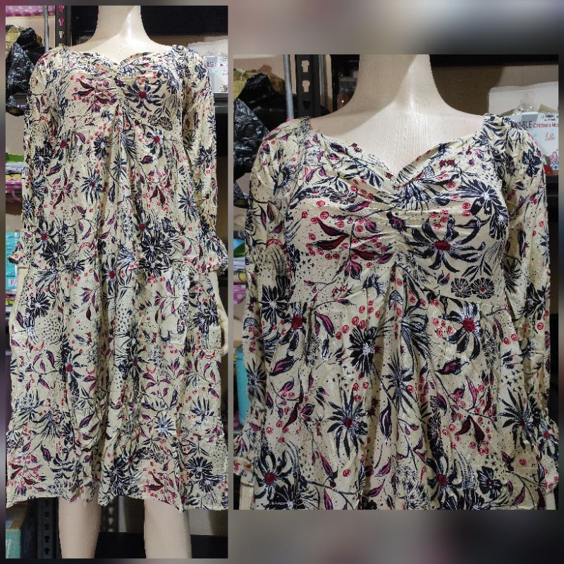Daster bali Ravoza Susun Polos Semi Jumbo LD 115/XL