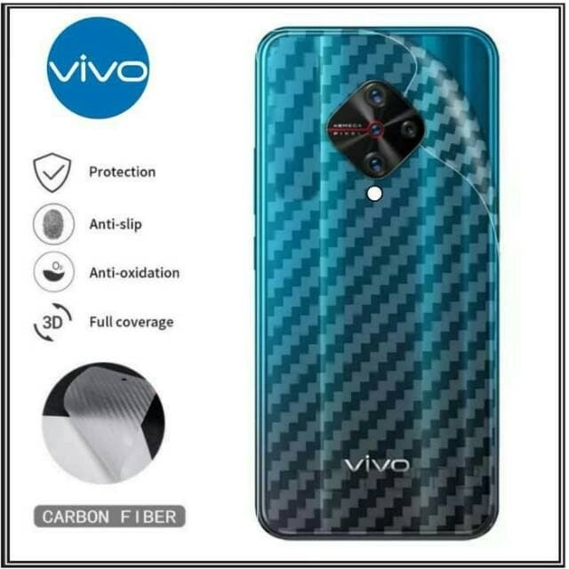 Back skin karbon atau gaskin carbon 3d vivo S1 pro , anti gores anti jamur anti licin