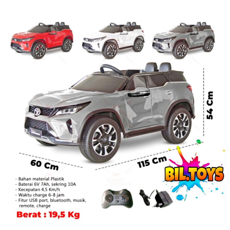 MOBIL AKI ANAK PMB 7588 FORTUNER LEGENDER MOBIL AKI MAINAN ANAK LAKI LAKI REMOTE CONTROL PMB M7588