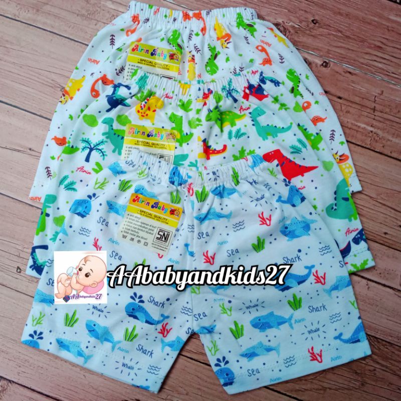 AIRIN 6PC CELANA BAYI MODEL SEGI FULL PRINT USIA NEWBORN 0-4BULAN SNI HIGHT QUALITY