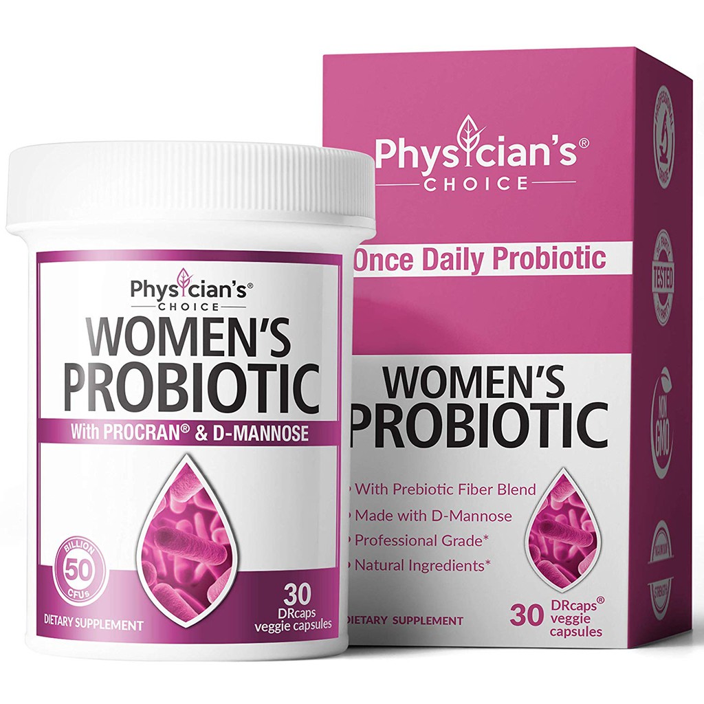 Probiotic &amp; Prebiotic Physician Choice For Women 50 Billion CFU Organic - Probiotik 30 Cap ORI USA