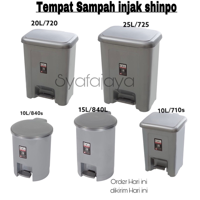 Jual Shinpo Tempat Sampah Injek Tempat Sampah Injak 10l 15l 20l 25l Shopee Indonesia 0443