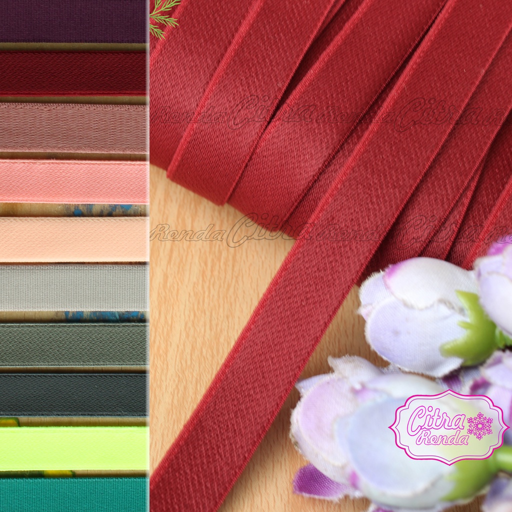 (Per 5 Meter) TP12 Bahan Tali BH Karet Bra Polos Lebar 12mm