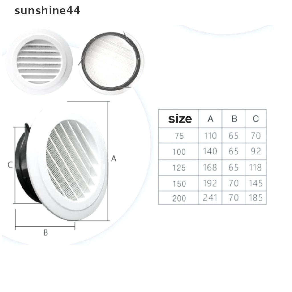 Sunshine Ventilasi Udara Bulat Bahan Plastik Untuk Eksterior Mobil