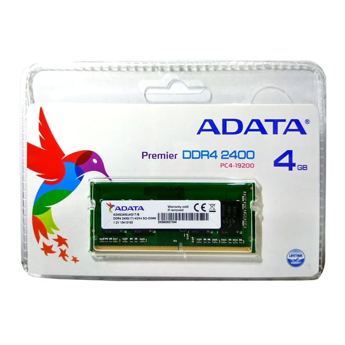 Ram Adata Sodimm Ddr4 4Gb 19200 / Sodimm Adata 4Gb Ddr4 2400 Mhz  / Sodimm 4GB DDR4 2666Mhz