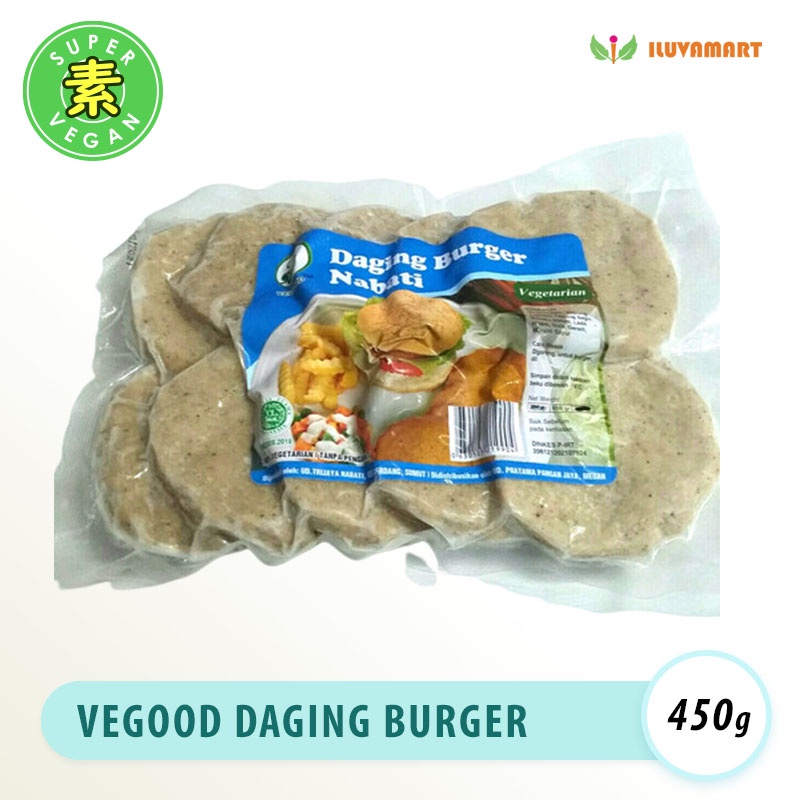 

Vegood Daging Burger Nabati Vegan 9pcs patty vegetarian meat Hamburger ekonomis