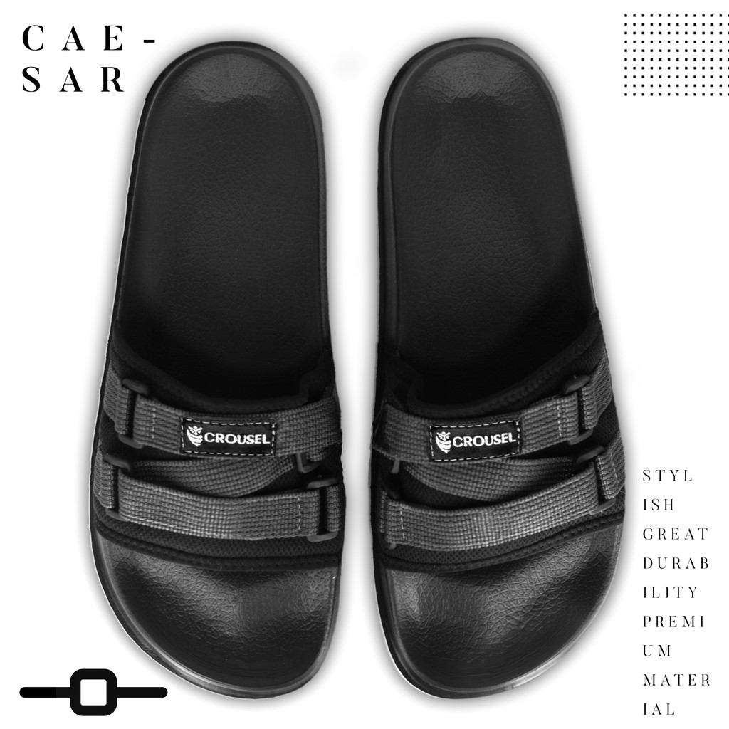 Crousel Sandal slop Casual \ Unisex - Caesar Black X Grey-3