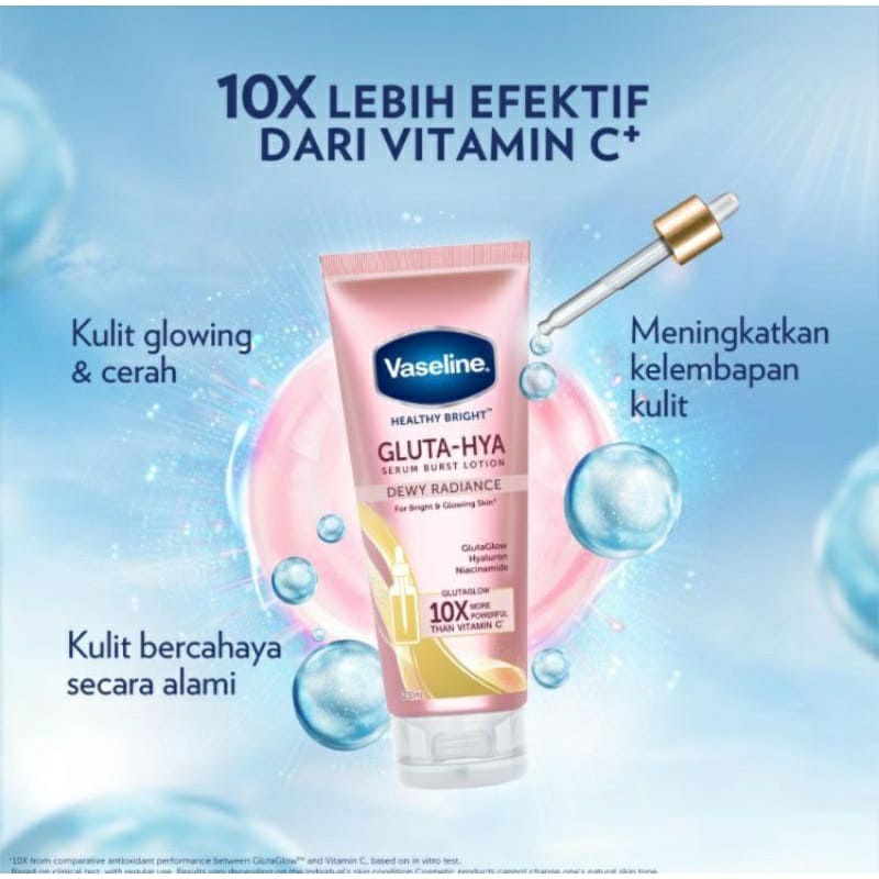 VASELINE GLUTA HYA 200 ML GOLD PINK / VASELINE GLUTA HYA SERUM BURST UV BODY LOTION 200 ML