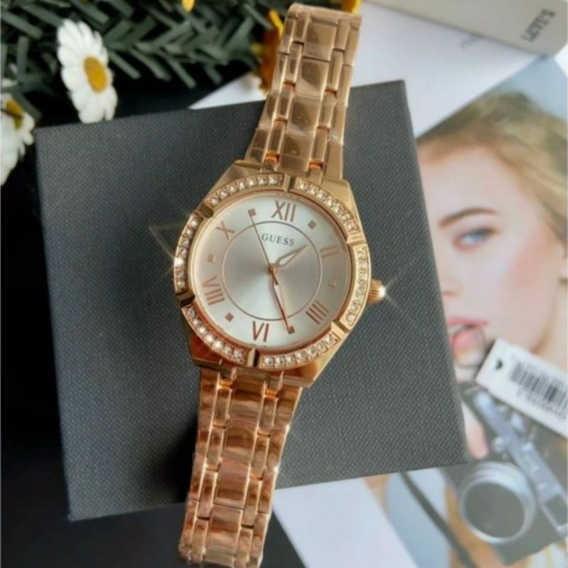 Jam tangan wanita GUESS GW0033L3 GW0033L2 Baterai, all stainless steel include box fullset