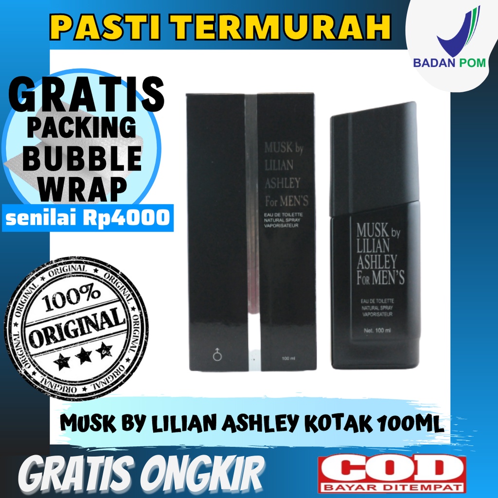 Parfum Musk by lilian ashley 100ml Eau De Toilette Minyak Wangi Farfum Pria Cowok Laki Laki Wangi Ta