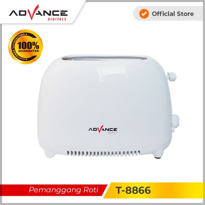 Advance T8866 Pop Up Toaster Pemanggang Roti 2 Slot T-8866 - Putih