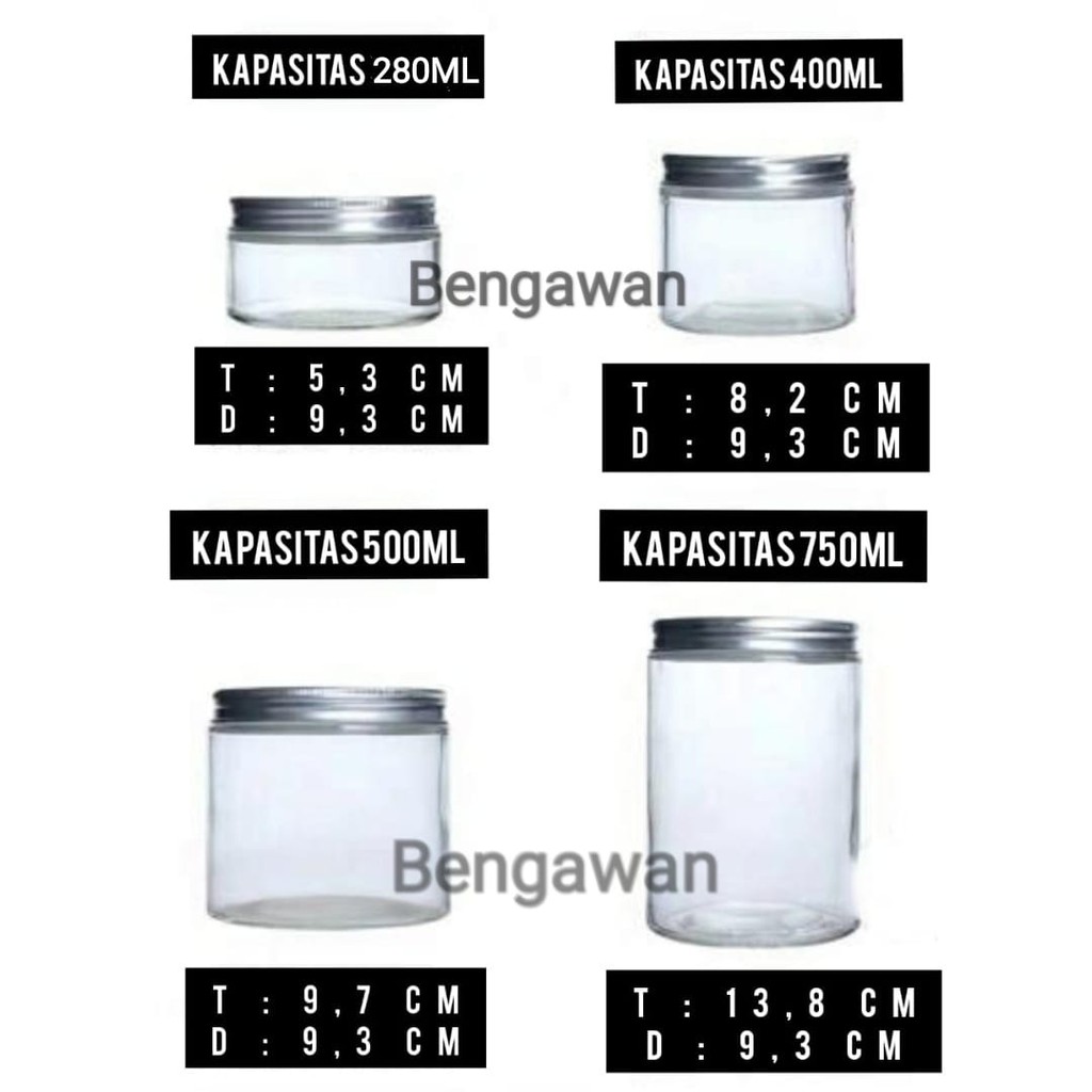 

RETTO Straight Glass Jar 210-500M | Toples Kaca | Jar Kaca Cantik include BUBBLE WRAP & KARDUS TEBAL