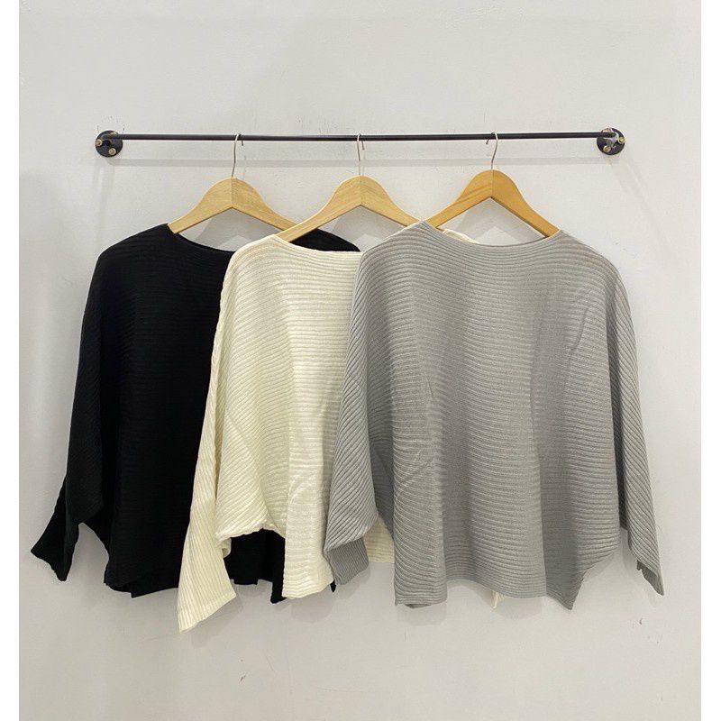 SWEATER | LASPERAL RAJUT BATWING /BLUSE WANITA RAJUT /ATASAN WANITA /BAJU KELELAWAR PREMIUM