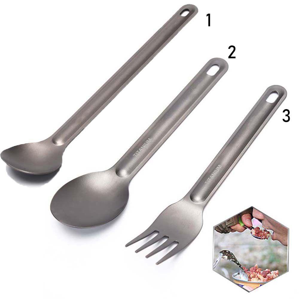 Pineapple Titanium Cookware Alat Camping EDC Portabel Lingkungan Sendok Garpu Garpu