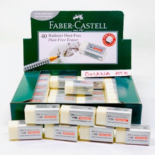 

penghapus Faber Castle Dust Free Eraser isi 40 pcs