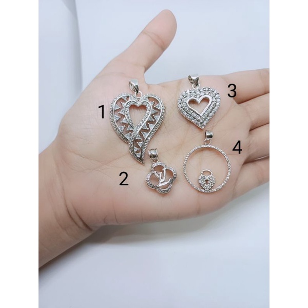 liontin fashion perhiasan perak 925 asli lapis emas model love corr mp silver925 liontin wanita