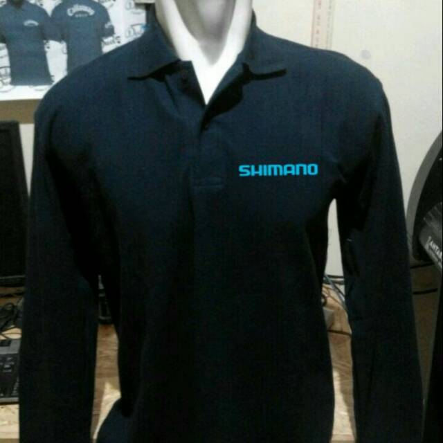 kaos kerah/polo shirt lengan panjang keren MANCING SHIMANO