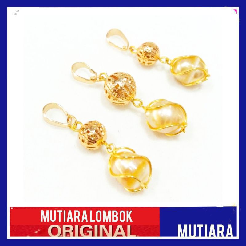 kalung liontin mutiara air laut mutiara lombok asli perhiasan kalung liontin mutiara jewellery