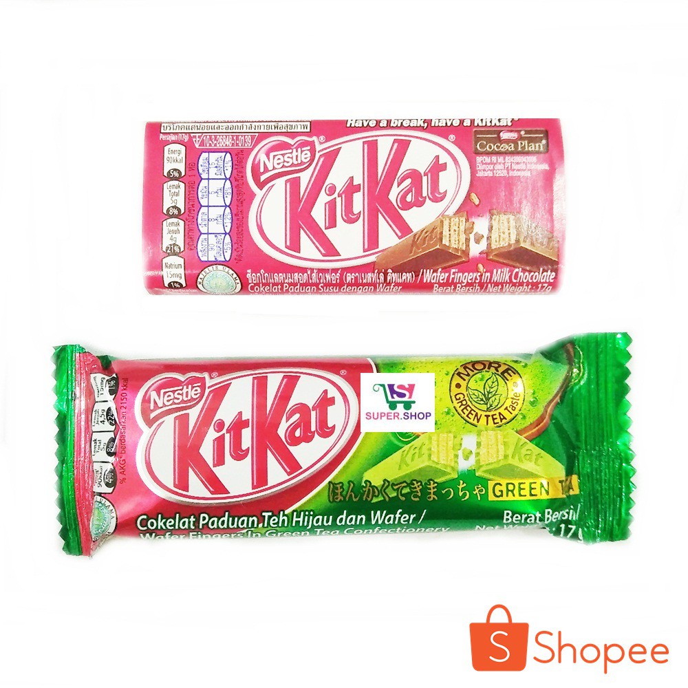 Kitkat Chocolate / Green tea 2bar (2F) . Kit Kat Greentea