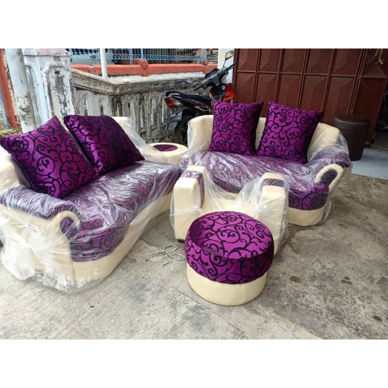SET Kursi Sofa Minimalis 221 + Meja Kaca Khusus Surabaya / Sidoarjo