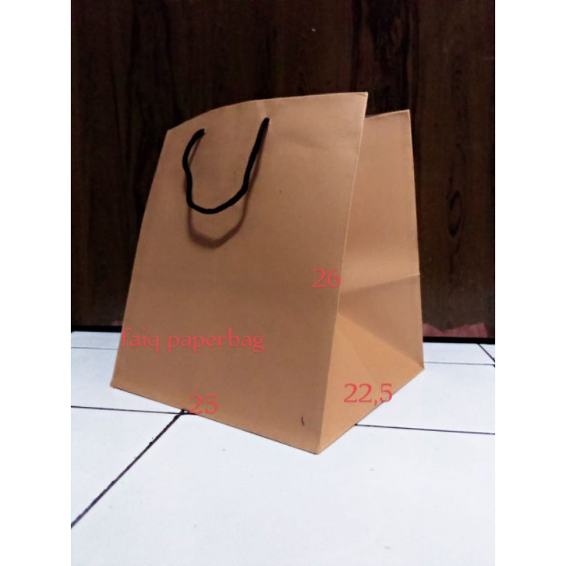

Tas polos coklat, ukuran 25x22,5x26