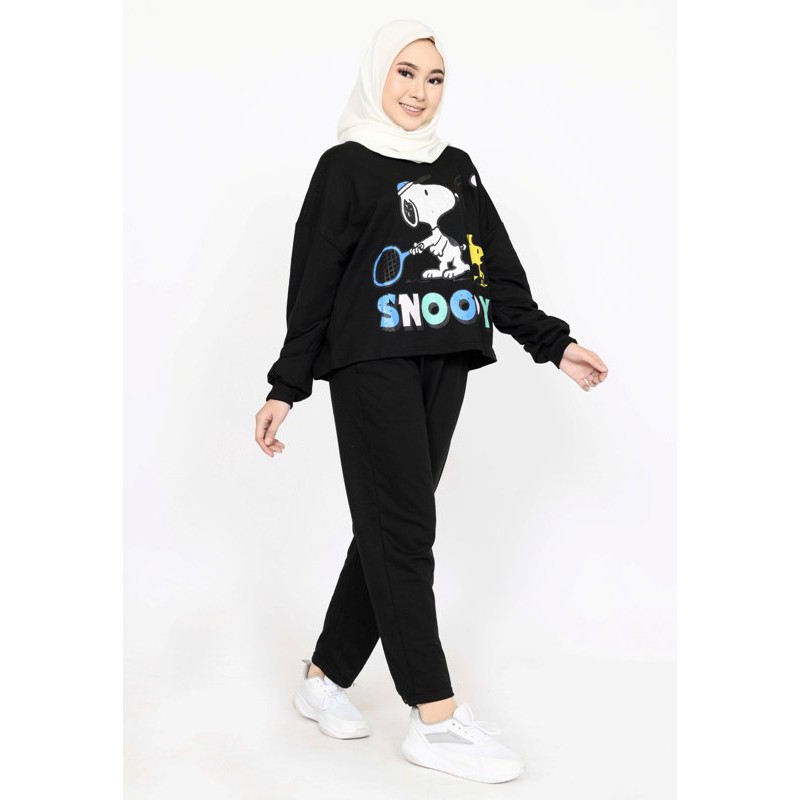 Grosir Baju Wanita Setelan Snoppy dan Celana