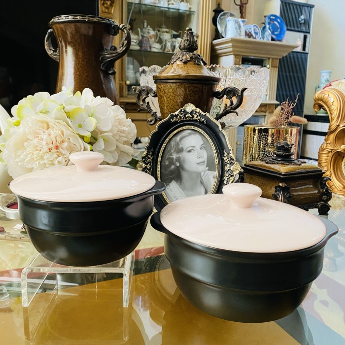 Stacking Casserole Zen Cook Bowl By Saint James Plain Pink Cantik