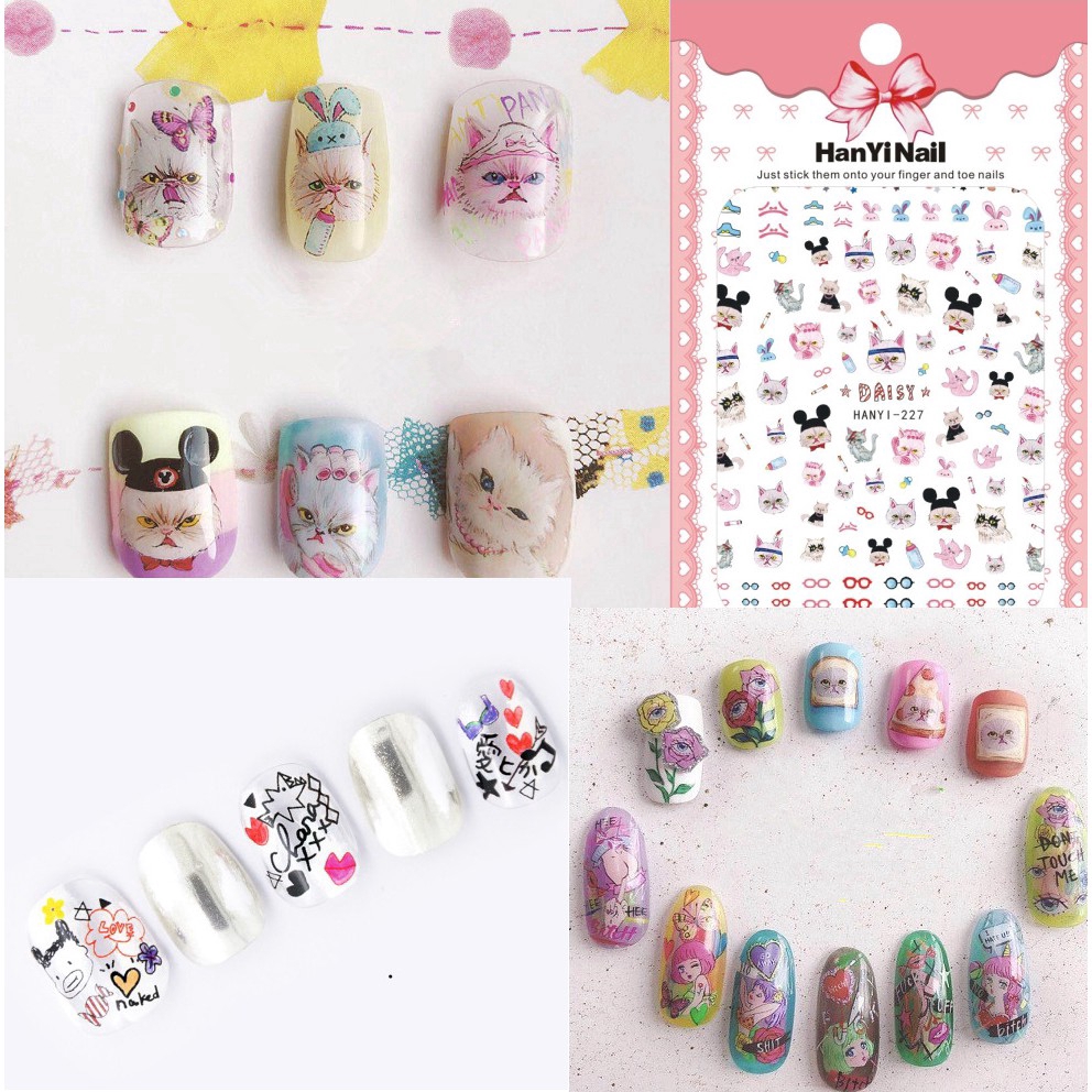 Stiker Kuku Full Cover Bahan Vinyl Gaya Korea Untuk Dekorasi Nail Art