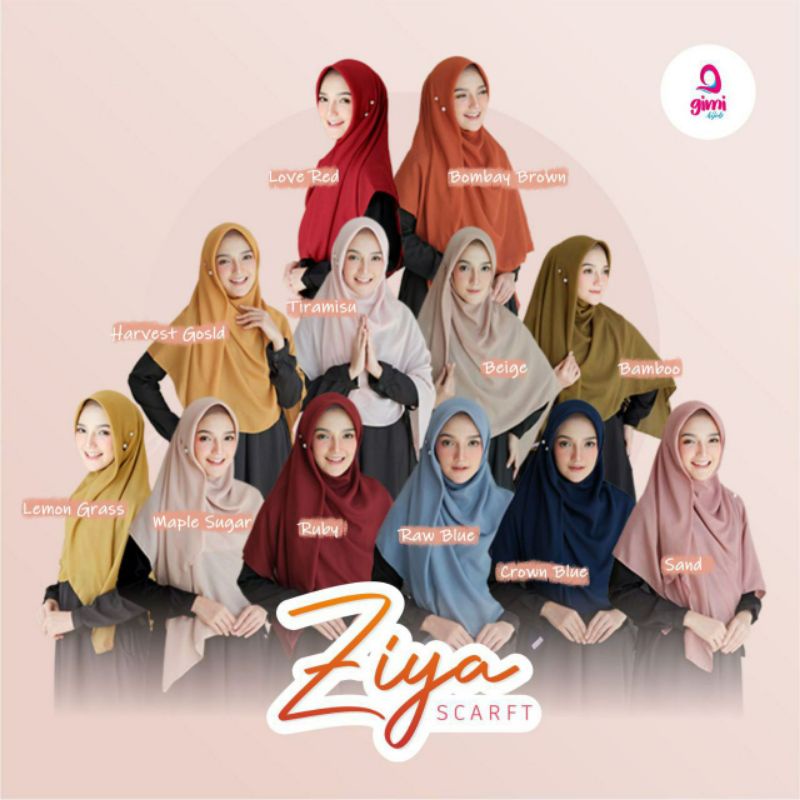 Ziya Scarf | Hijab segi empat New Colour | ORI Gimi Hijab