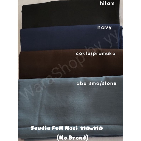 KERUDUNG SAUDIA FULL NECI 4sisi/ SEGIEMPAT SAUDIA 110X110