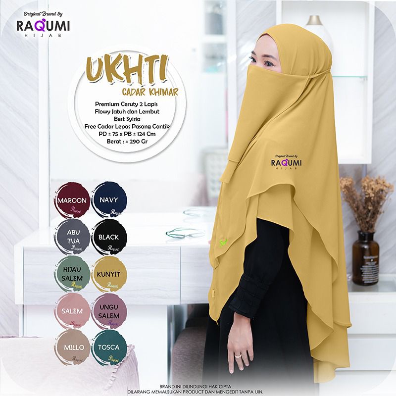UKHTI CADAR KHIMAR BY ORI RAQUMI HIJAB