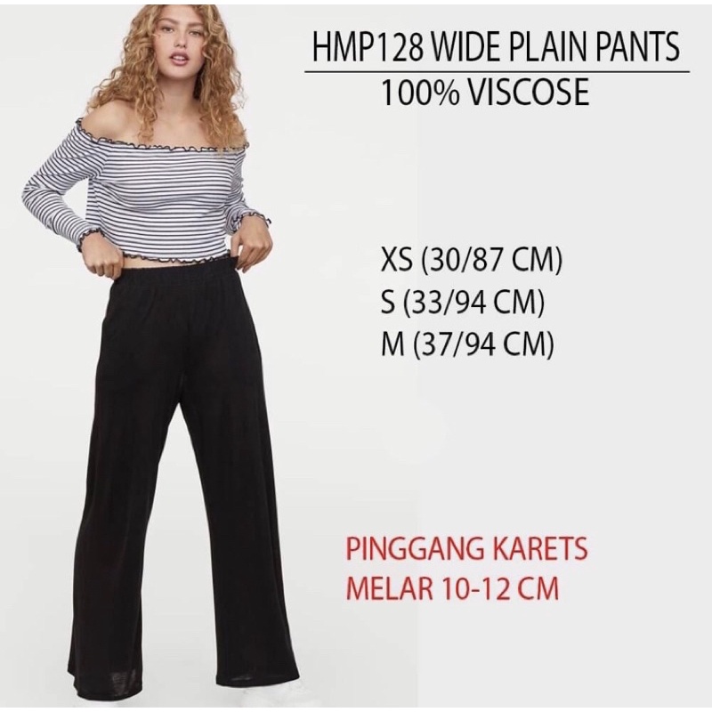 [NEW] Kulot H&M Black Wide Jersey