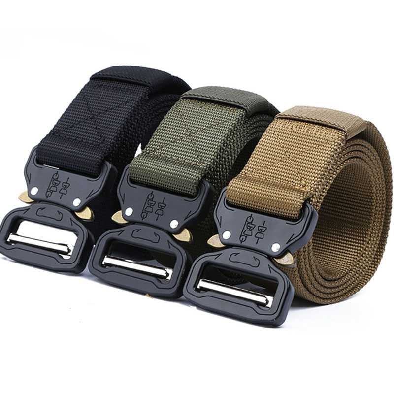 Tali Ikat Pinggang Canvas Army Military Tactical 125cm Sabuk Gasper