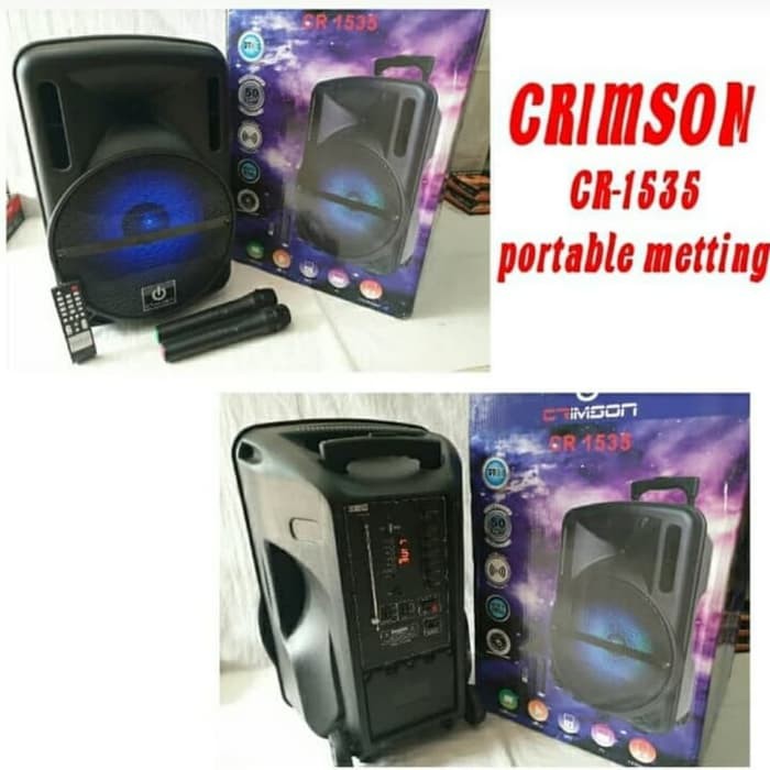 speaker aktif portable crimson 15 inch cr 1535 bluetooth speker aktiv portabel cr1535