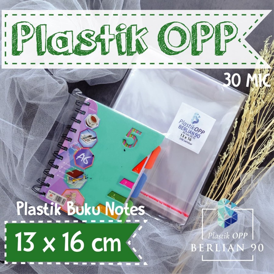 Plastik Opp 13x16 cm Plastik Seal Plastik Opp Lem Plastik Kemasan Tebal 30 Micron
