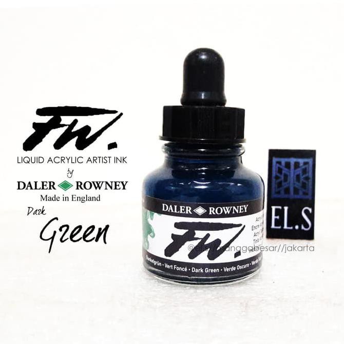 

Ready Stok! Daler Rowney Fw Ink Dark Green ( Cat Akrilik ) Murah