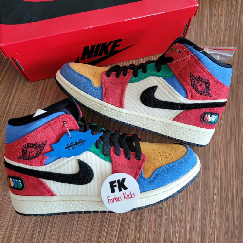 Air Jordan 1 Mid Fearless Blue The Great || facetasm maison chateau clot