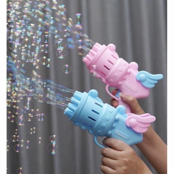 Mesin Bubble Machine Otomatis Mainan Pistol Penghasil Gelembung Sabun